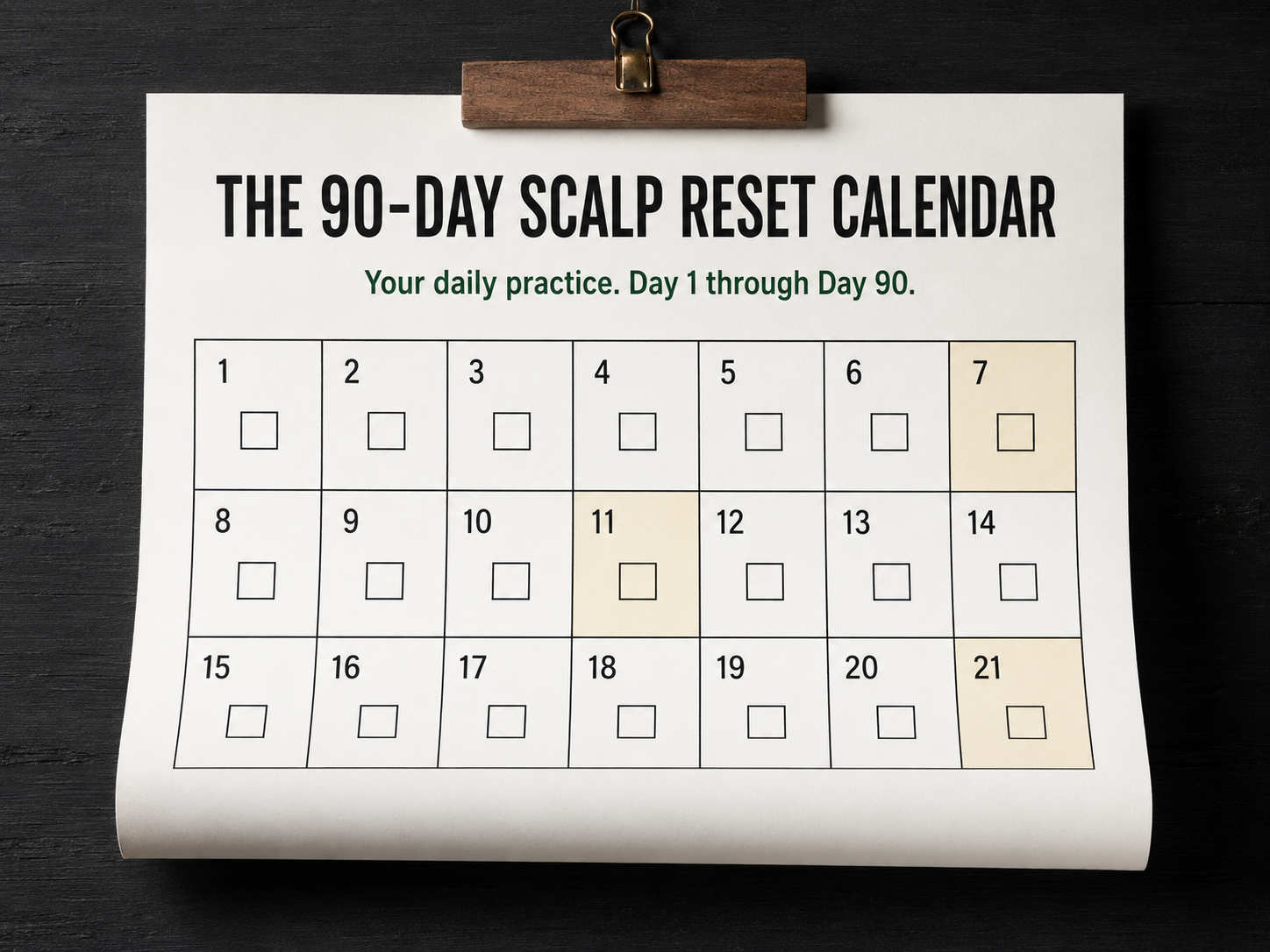 The 90-Day Scalp Reset Calendar